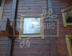 Фигурные деревянные наличники из лиственницы -фото